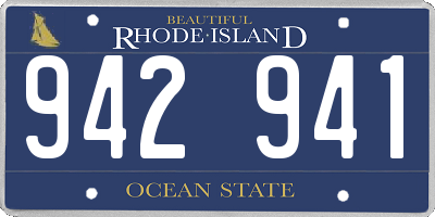 RI license plate 942941