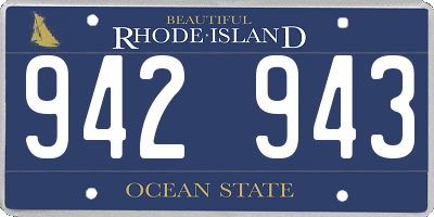 RI license plate 942943