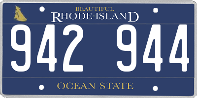 RI license plate 942944