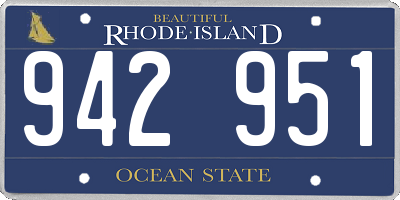 RI license plate 942951
