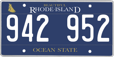 RI license plate 942952