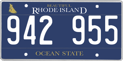 RI license plate 942955