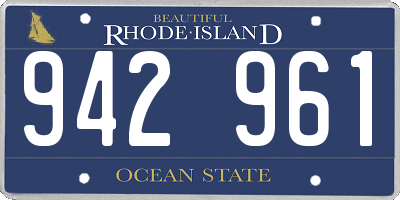 RI license plate 942961