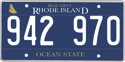 RI license plate 942970