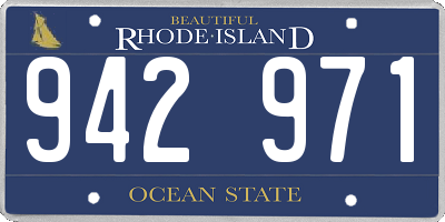 RI license plate 942971