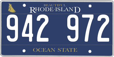 RI license plate 942972