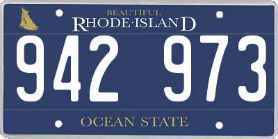 RI license plate 942973