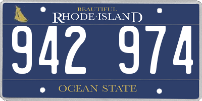 RI license plate 942974