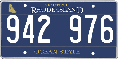 RI license plate 942976