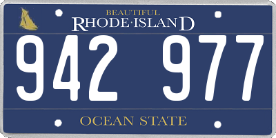RI license plate 942977