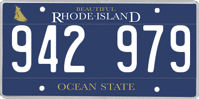 RI license plate 942979