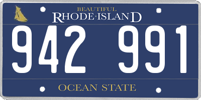 RI license plate 942991