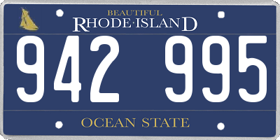 RI license plate 942995