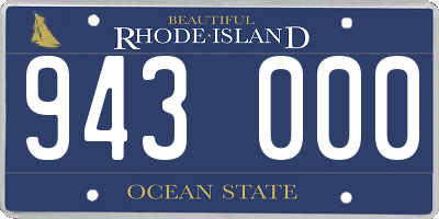 RI license plate 943000