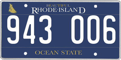 RI license plate 943006