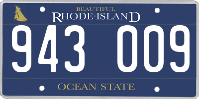 RI license plate 943009