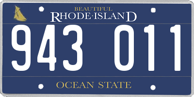 RI license plate 943011