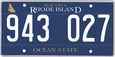 RI license plate 943027