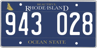 RI license plate 943028