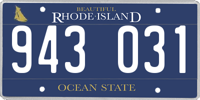 RI license plate 943031