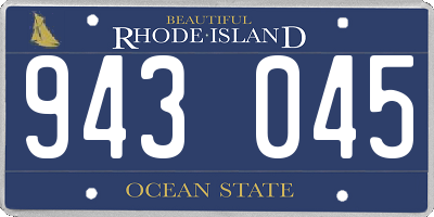 RI license plate 943045