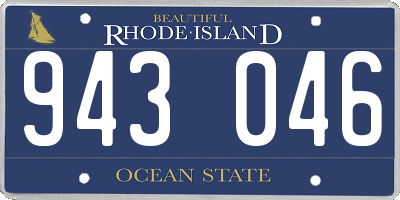 RI license plate 943046