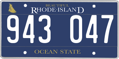 RI license plate 943047
