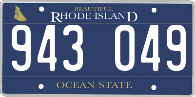 RI license plate 943049