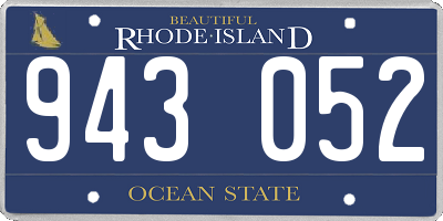RI license plate 943052