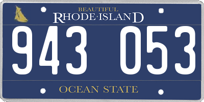 RI license plate 943053