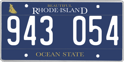 RI license plate 943054