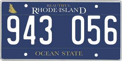 RI license plate 943056
