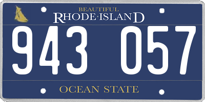 RI license plate 943057