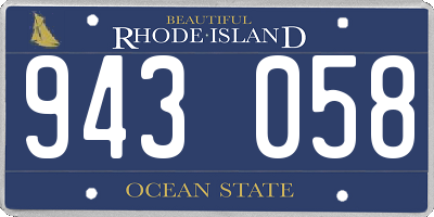 RI license plate 943058