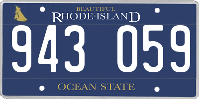 RI license plate 943059