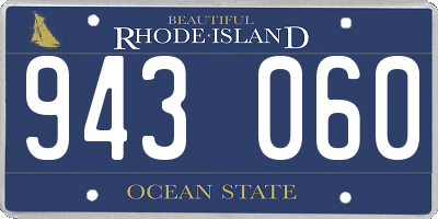 RI license plate 943060