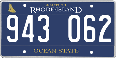RI license plate 943062