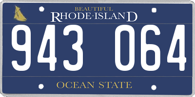 RI license plate 943064