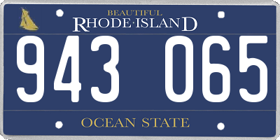 RI license plate 943065