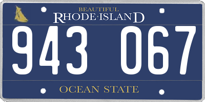 RI license plate 943067