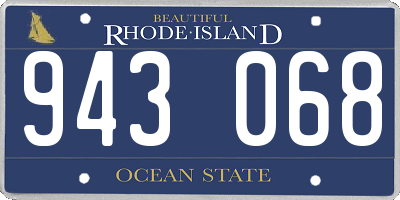 RI license plate 943068