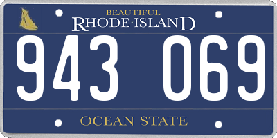 RI license plate 943069