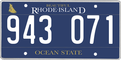 RI license plate 943071