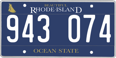 RI license plate 943074