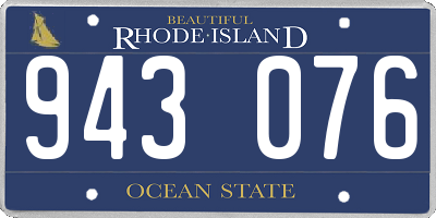 RI license plate 943076