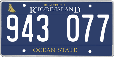 RI license plate 943077