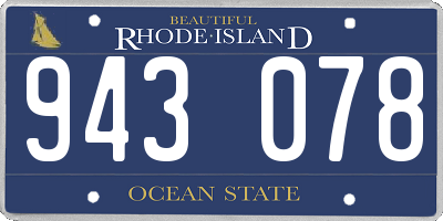 RI license plate 943078
