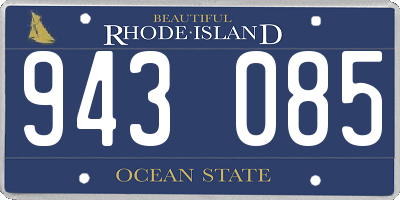 RI license plate 943085