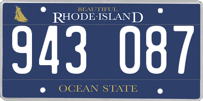 RI license plate 943087