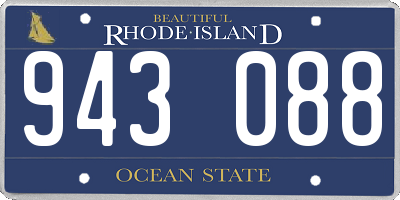 RI license plate 943088